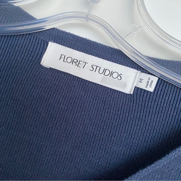 Floret Studios. Blue ribbed sweater dress size M - Picture 3 of 4